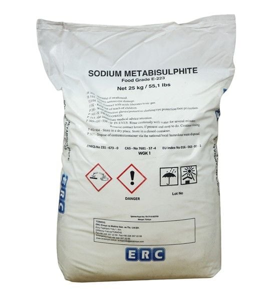 Sodyum Metabisülfit / 1kg , 5kg, 25 kg ambalaj