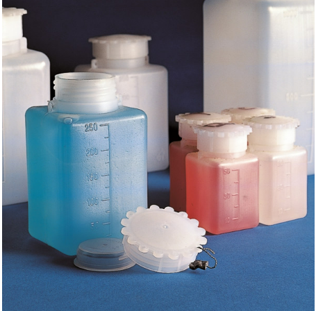 ŞİŞE - PLASTİK (PE) - KARE - GENİŞ AĞIZLI - 250 ML