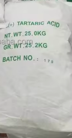 E 334 Tartarik Asit  / 1kg, 5kg, 10 kg, 25kg amabalajlarda