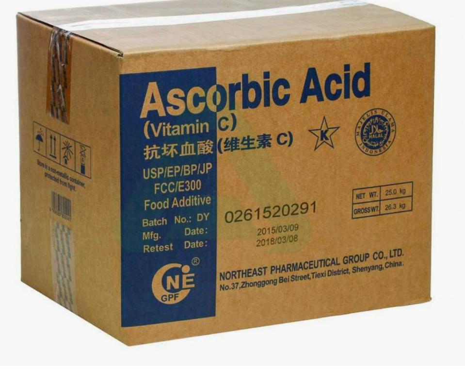E 300 Askorbik Asit / 1kg, 5kg, 10kg, 25kg  Ambalaj